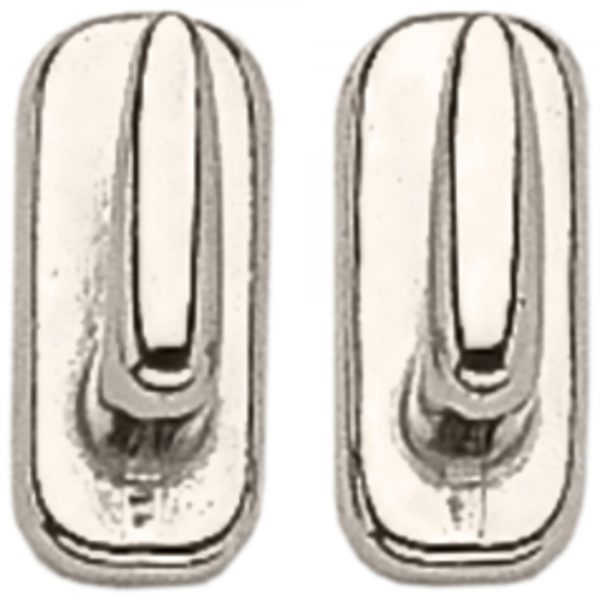 Hook stud - German Silver,  measures 8 x 18 mm