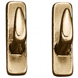 Hook stud - brass polished,  measures 5 x 18 mm
