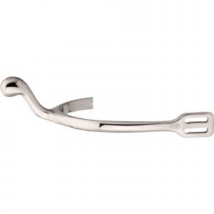 Swan Neck spurs - German Silver highly polished, 40 mm rounded w/ no rowel