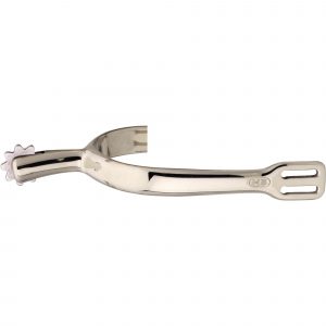 HS-Dressage spurs for men - German Silver highly polished, 45 mm flat