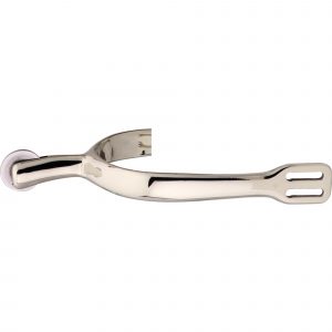 HS-Dressage spurs for men - German Silver highly polished, 45 mm flat