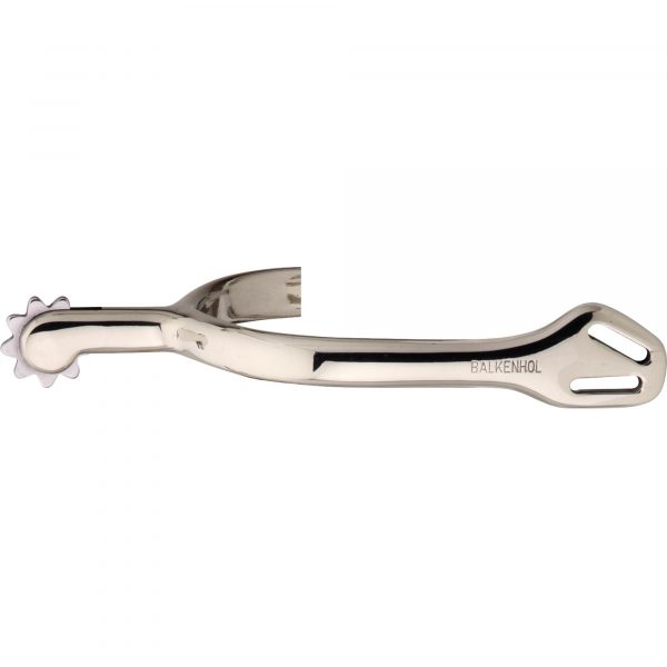 Balkenhol spurs for ladies with Balkenhol fastening - German Silver highly polished, 40 mm rounded