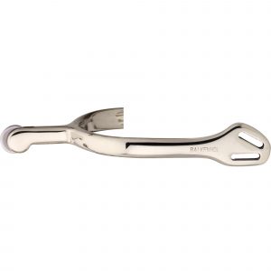 Balkenhol spurs for ladies with Balkenhol fastening - German Silver highly polished, 40 mm rounded
