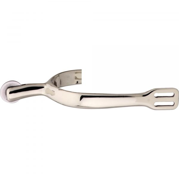 HS-Dressage spurs for ladies - German Silver highly polished, 45 mm flat