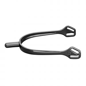 ULTRA fit spurs with Balkenhol fastening - Stainless steel "Anthracite", 25 mm rounded