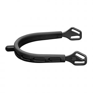 ULTRA fit EXTRA GRIP spurs "Black Series" with Balkenhol fastening - Stainless steel anthracite, 15 mm rounded
