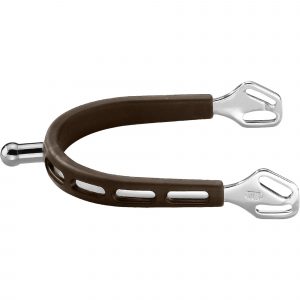 ULTRA fit BROWN GRIP spurs with Balkenhol fastening - Stainless steel, 20 mm ball-shaped