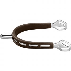 ULTRA fit BROWN GRIP spurs with Balkenhol fastening - Stainless steel, 25 mm rounded