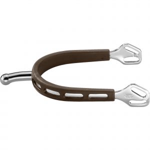 ULTRA fit BROWN GRIP spurs with Balkenhol fastening - Stainless steel, 30 mm ball-shaped