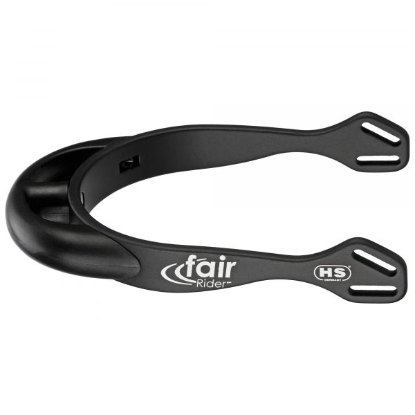 fairRider spurs - aluminium black, neck 20mm black thick rounded