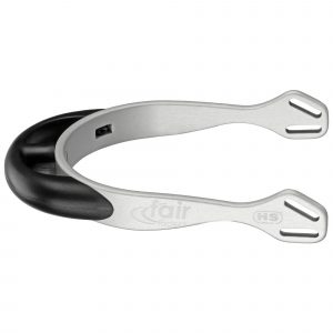 fairRider spurs - aluminium silver, neck 20mm black thick rounded
