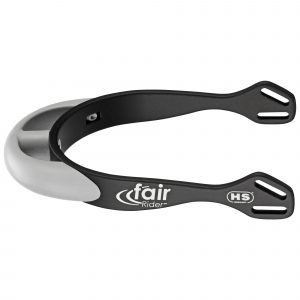 fairRider spurs - aluminium black, neck 20mm silver thick rounded