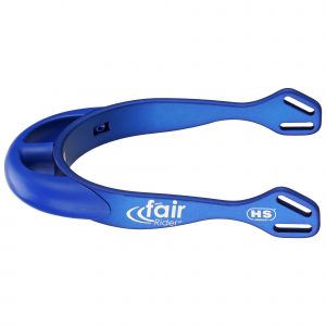 fairRider spurs - aluminium blue, neck 20mm blue thick rounded