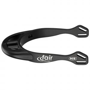 fairRider spurs - aluminium black, neck 25mm black thin rounded