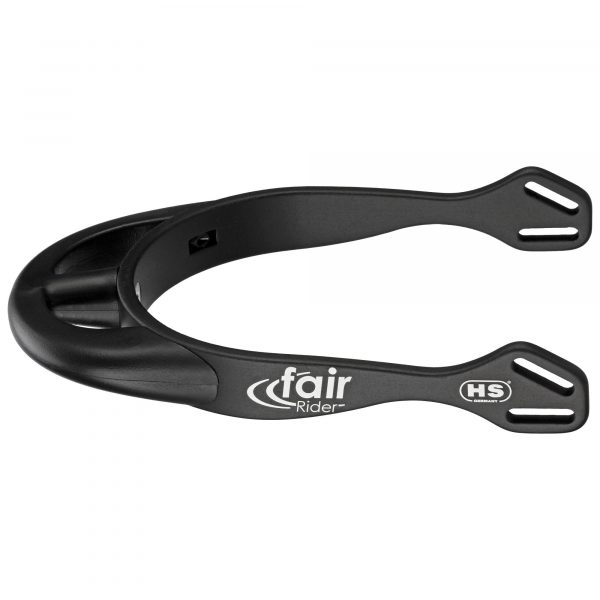 fairRider spurs - aluminium black, neck 25mm black thin rounded