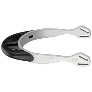 fairRider spurs - aluminium silver, neck 25mm black thin rounded