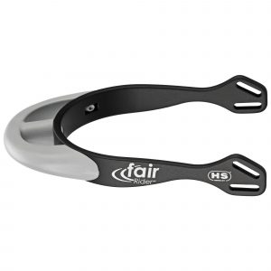 fairRider spurs - aluminium black, neck 25mm silver thin rounded