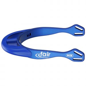 fairRider spurs - aluminium blue, neck 25mm blue thin rounded