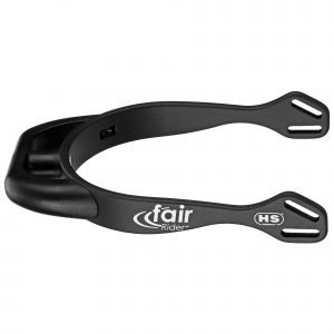 fairRider spurs - aluminium black, neck 20mm black round flattened
