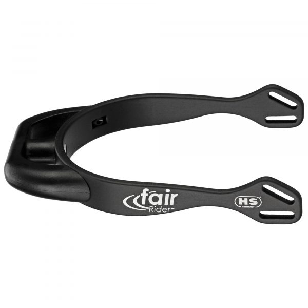 fairRider spurs - aluminium black, neck 20mm black round flattened