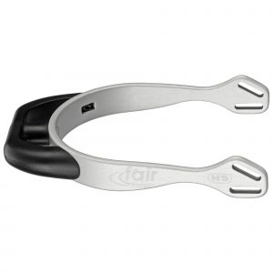 fairRider spurs - aluminium silver, neck 20mm black round flattened
