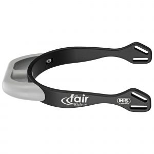 fairRider spurs - aluminium black, neck 20mm silver round flattened