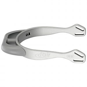 fairRider spurs - aluminium silver, neck 20mm black round flattened