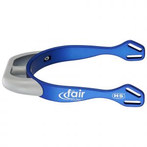fairRider spurs - aluminium silver, neck 20mm black round flattened
