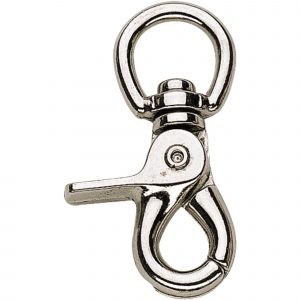 Snap hook - Neverrust highly polished, 19 mm clear width,  length 67 mm