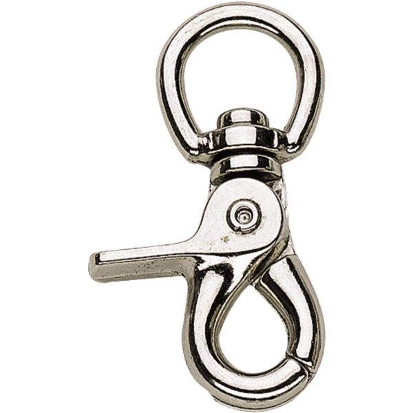 Snap hook - Neverrust highly polished, 19 mm clear width,  length 67 mm