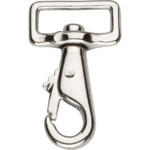 Snap hook for blankets - Steel nickel plated, 29 mm clear width,  length 62 mm