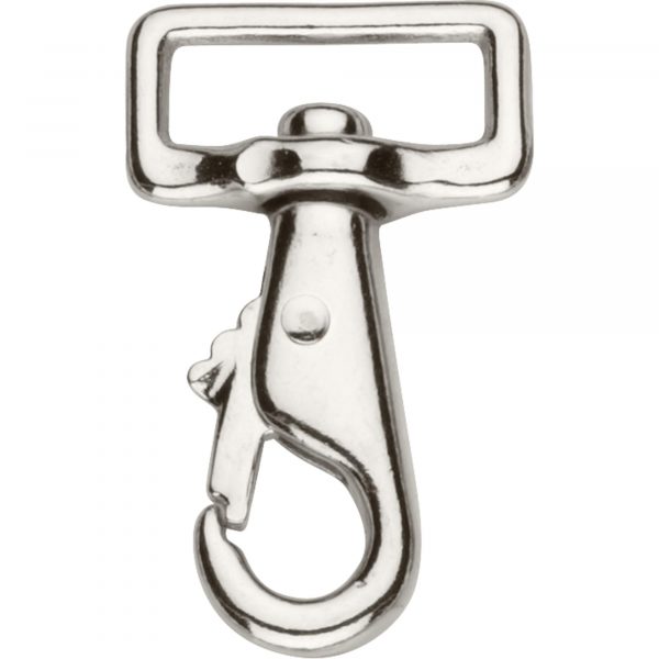 Snap hook for blankets - Steel nickel plated, 29 mm clear width,  length 62 mm