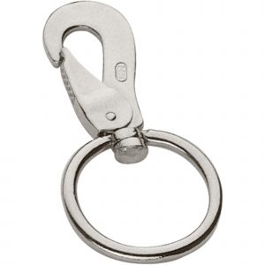 Lunge hook - Steel nickel plated, 45 mm clear width,  length 101 mm