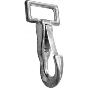 Snap hook - Neverrust zinc plated, 26 mm clear width,  length 75 mm