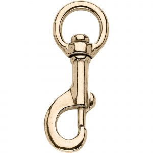 Snap hook - brass polished, 30 mm clear width,  length 116 mm
