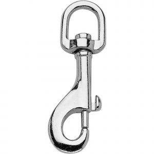 Snap hook - Neverrust highly polished, 20 mm clear width,  length 84 mm