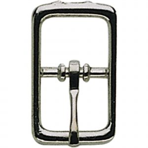 Double buckle, casted - Neverrust chrome plated, 25 mm clear width