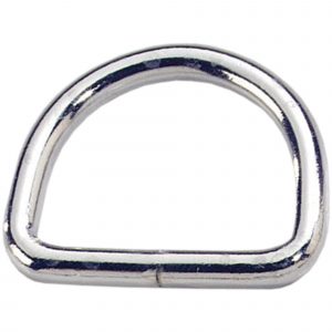 D-Ring, welded - Steel nickel plated, 25 mm clear width