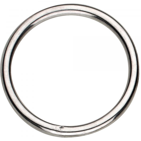 Ring, welded - Steel nickel plated, 20 mm clear width