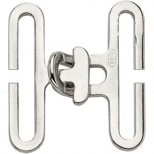 HS Surcingle attachment, clasp (cutted) - Steel nickel plated, 50 mm clear width