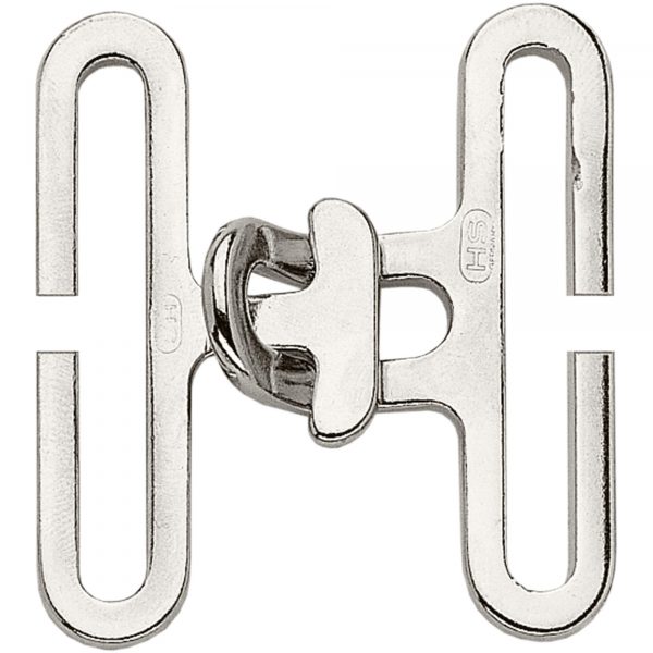 HS Surcingle attachment, clasp (cutted) - Steel nickel plated, 50 mm clear width