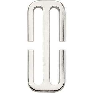HS Surcingle attachment, slide (cutted) - Steel nickel plated, 50 mm clear width