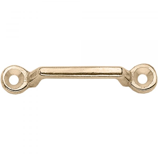 Staple - brass polished, 20 mm clear width