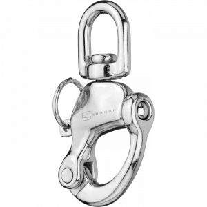 Snap Hook with swivel - Stainless steel, 70 mm