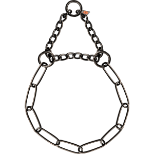 stainless steel black chain dog collar