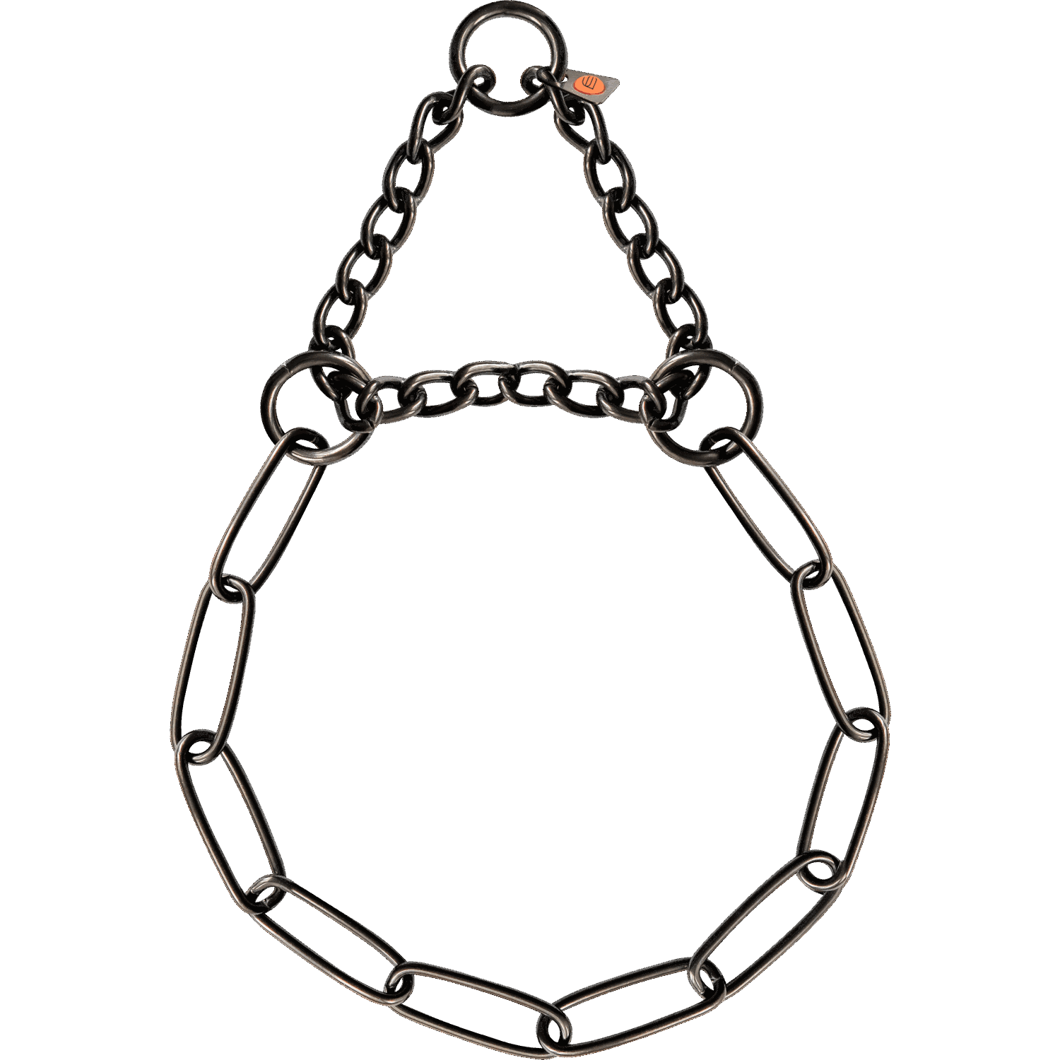 stainless steel black chain dog collar
