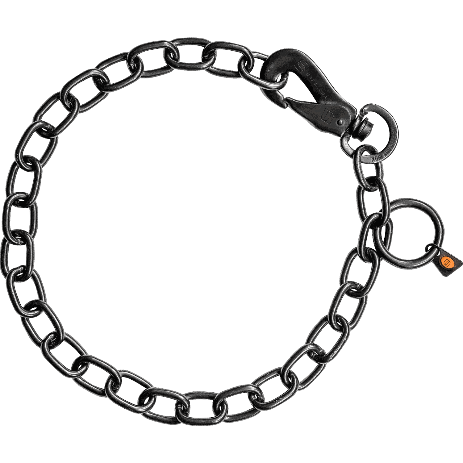 dog chain collar stainless steel black sprenger chain