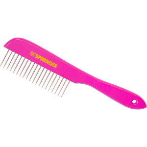 Dog comb - Slim Wooden Handle, Pink