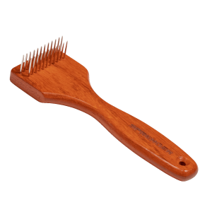 wood dog rake