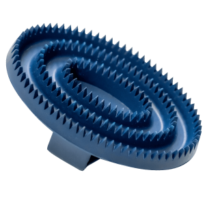 rubber curry comb blue